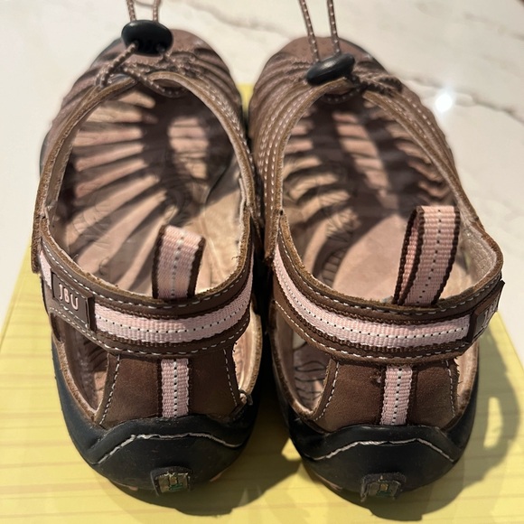 JAMBU SANDALS SHOES BROWN & PINK SIZE 9.5 - Picture 2 of 6